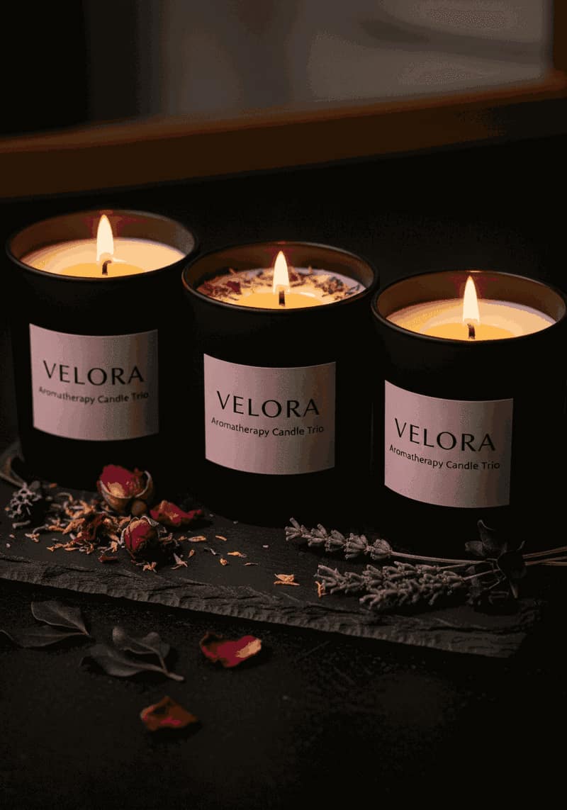 Velora Aromatherapy Candle Trio